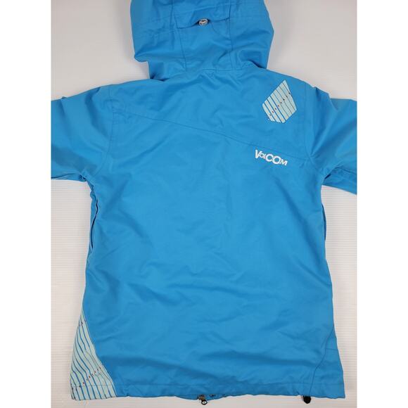 Volcom Womens Medium Thermonite Creston‎ Snowboard Ski Jacket Blue Vented Hooded - Picture 5 of 16
